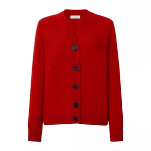 【100%拉毛绒山羊绒】小禾家六股花纱高端女士加厚羊绒开衫