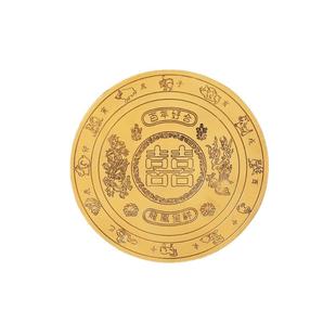 结婚新娘陪嫁纯铜定心镜腰镜龙凤铜镜子十二生肖掌心镜小怀镜红绳