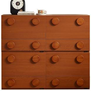 政府补贴全友家居卡门中古风客厅靠墙储物柜卧室床头收纳置物斗柜