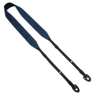 cam·in 真皮单反相机背带可调节丹宁蓝微单肩带可斜挎牛仔挂绳