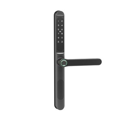 指纹刷卡铝门锁深圳极窄