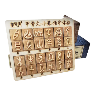 幼儿园甲骨文篆书活字印刷教学体验套装DIY益智教具玩具全套工具支持定制