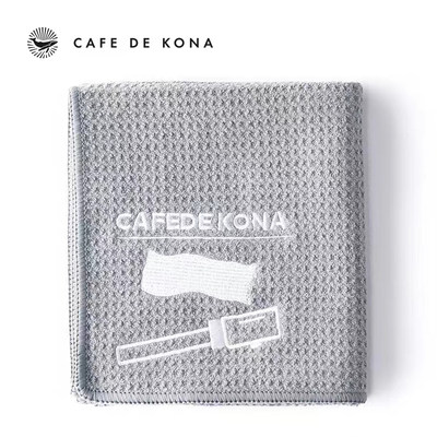 CAFEDE KONA吧台毛巾 咖啡师专用抹布带挂毛巾吸水速干咖啡杯擦布