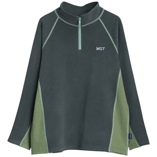 胖童男童德绒打底衫半高领秋冬款青少年加绒长袖T恤内搭卫衣宽松