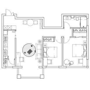 平面户型设计住宅办公室商铺自建房布局结构改造空间尺寸规划出图