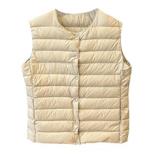 牛货！是95白鹅绒啊！外穿内搭羽绒内胆马甲背心女2022冬季新款