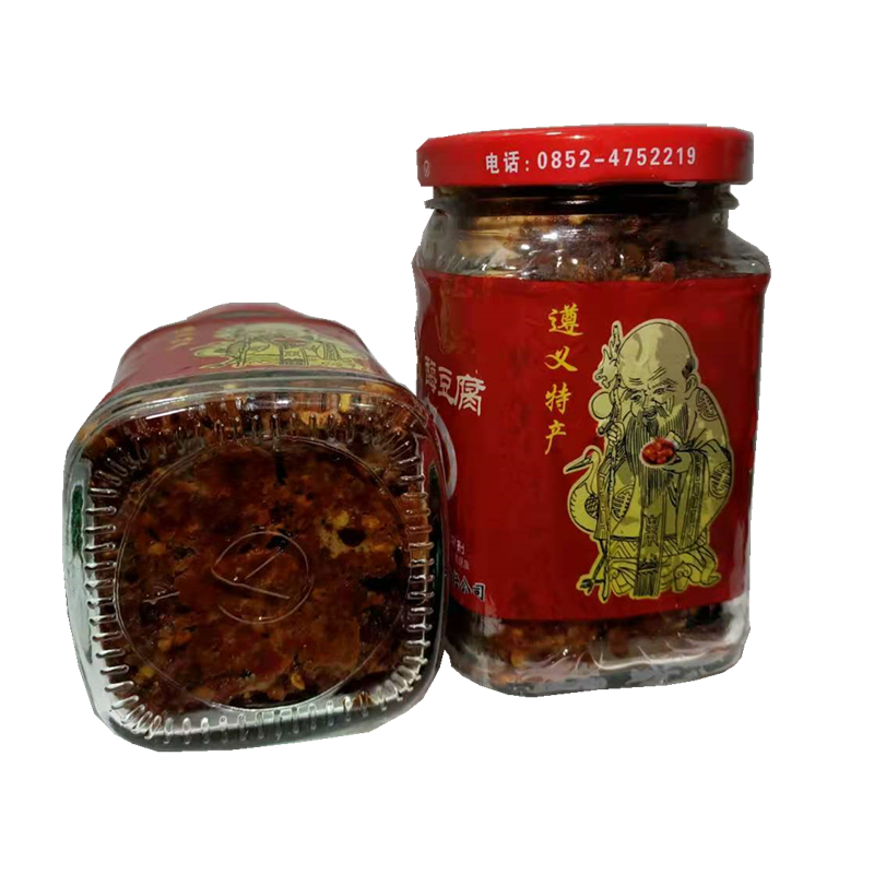 贵州特产余庆龙家坝酶豆腐香辣麻辣霉豆腐乳调味料200g*6瓶装包邮