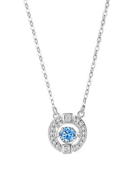 跳动的心会动蓝色项链