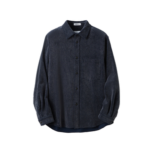 重磅老钱霜感双色 全棉8条灯芯绒不费力宽舒衬衫外套冬季男士外套