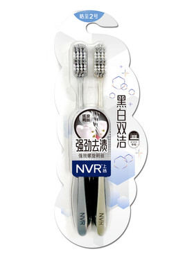 nvr上扬皓至2号中毛硬毛牙刷2支