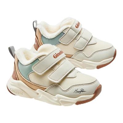 基诺浦冬季男女宝宝儿童运动学步鞋加绒加毛棉鞋机能童鞋GW1513