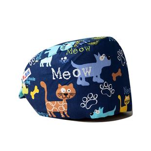 1.每田女长发01款 帽子 纯棉吸汗美容口腔牙科医护厨房印花手术室