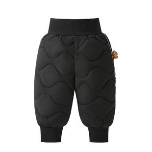 儿童羽绒裤2小女童冬季高腰外穿棉裤小男童加厚保暖冬装3宝宝裤子