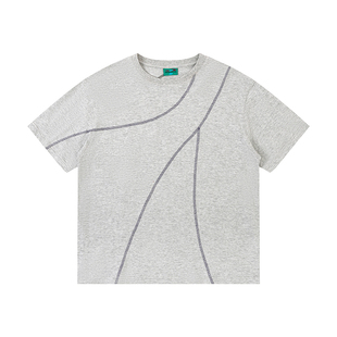 江南先生NewJNXS运动轨迹170g竹节棉轻薄透气短袖T恤男衣宽松半袖