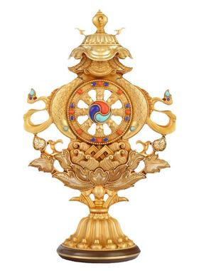 慧宝黄铜组合八吉祥摆件