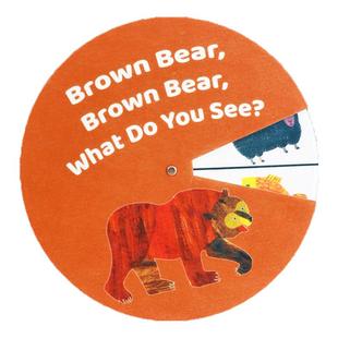 棕色的熊你在看什么Brown Bear绘本毛毡布转盘英语教学教具围裙剧
