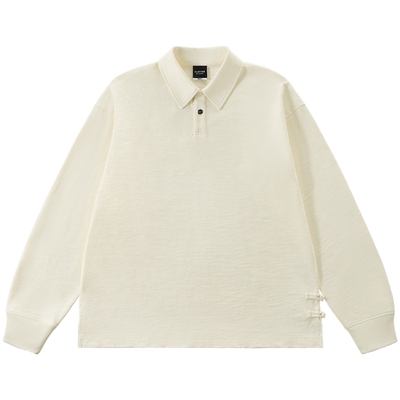CLOT竹节棉盘扣Polo衫中式