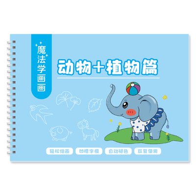 奈斯猪儿童启蒙凹槽简笔画