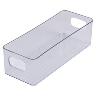 桌面宿舍收纳盒长条窄长型长方形亚克力透明杂物小物件抽屉分隔盒