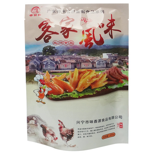正宗广东梅州客家特产凤爪小吃客赞香盐卤水香辣鸡爪鸡脚卤味零食