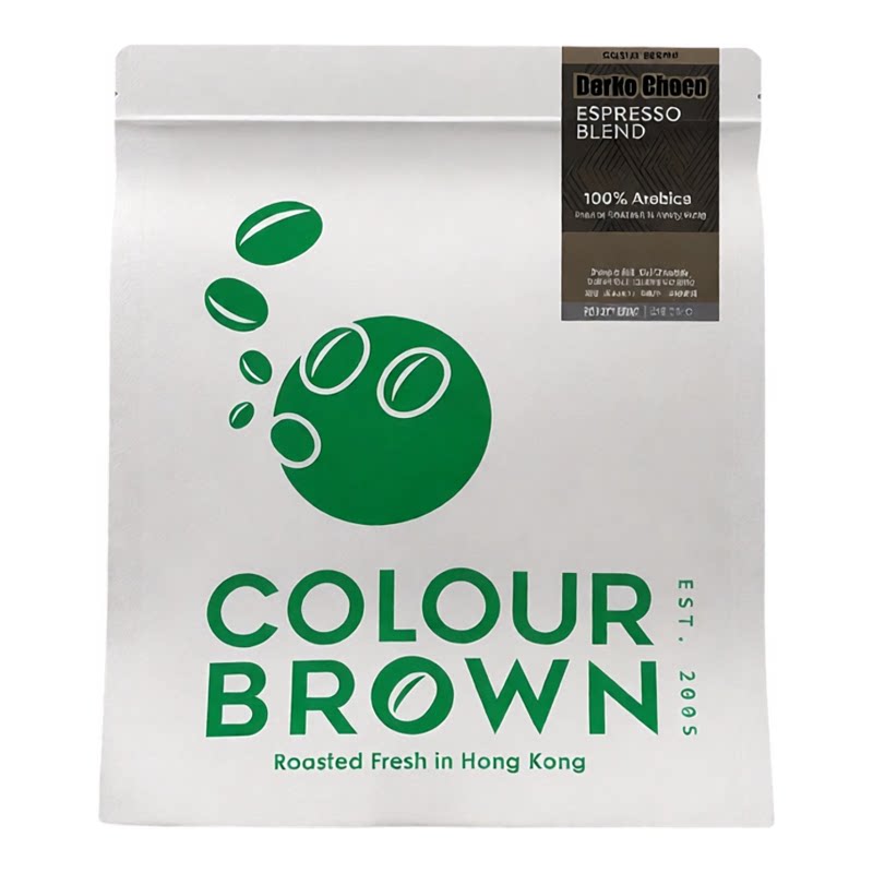 COLOUR BROWN 意式深烘咖啡拼配豆咖啡豆250克浓郁黑朱古力烤果仁