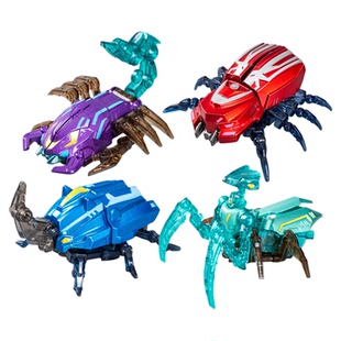 儿童合金变形昆虫机甲合体机器人螳螂蝎子蜘蛛天牛金刚小动物玩具