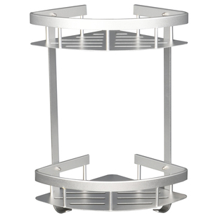 太空铝浴室置物架免打孔卫生间墙上三角架承重力强壁挂式放沐浴露