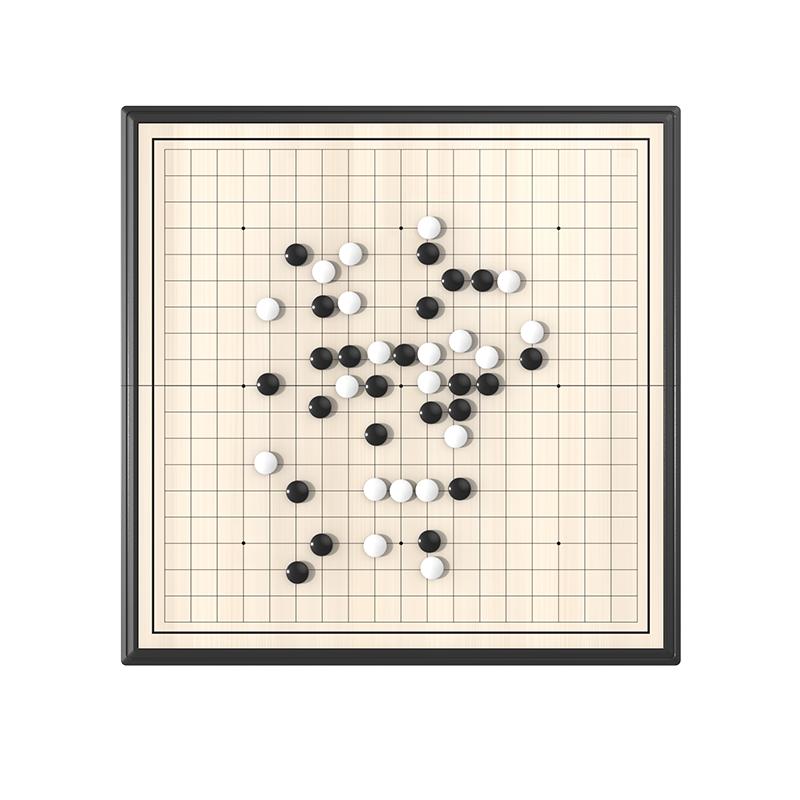 五子棋子儿童初学套装围棋19路棋盘带磁性正品五指棋黑白五字棋子