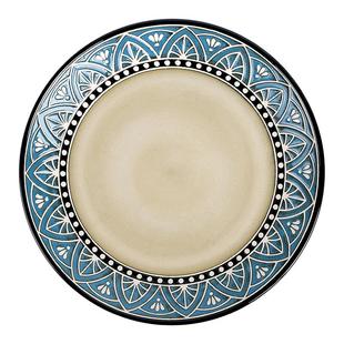 OMK 创意陶瓷盘子深菜盘复古家用碗套装圆形西餐大盘特色餐厅餐盘