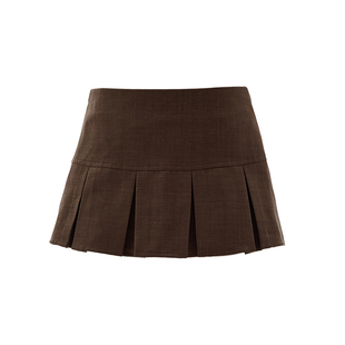 LINY LIBERTY 24SS 复古甜辣风百褶短裙女显瘦A字低腰半身裙