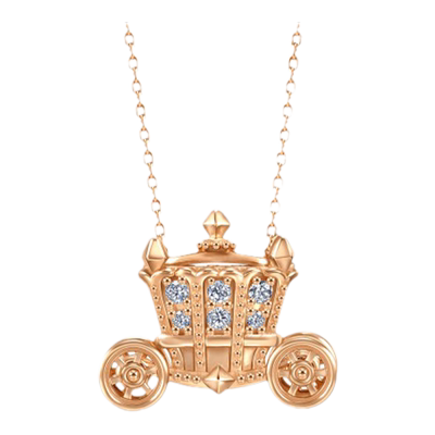 周生生钻石马车彩金项链