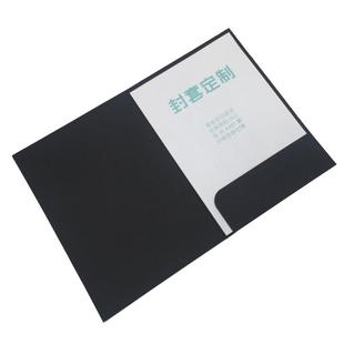 a4合同文件夹定制纸质封套烫金封面签约黑色活页夹L型插页资料夹乐谱的小夹本商务演示文件收纳夹办公档案册