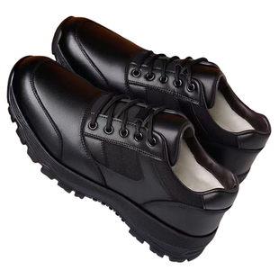 男鞋2025新款冬季保暖加绒加厚皮鞋休闲鞋运动鞋雪地靴爸爸鞋黑色