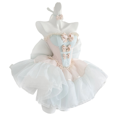 少女游园会系列粉蓝公主宝宝套装