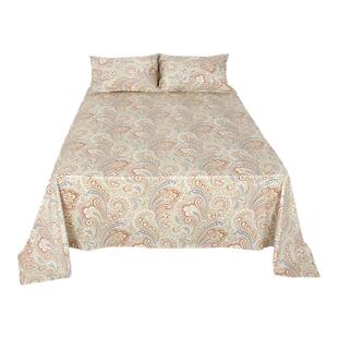 北欧田园长绒棉贡缎床品单件纯棉床单全棉床笠床裙双人可定做定制