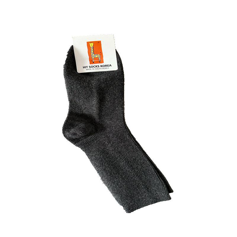 韩国小鹿袜子 HIT SOCKS KOREA长颈鹿标秋冬款纯色堆堆袜 中筒袜