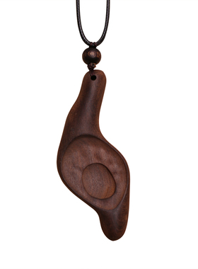 原创设计禅意佛系木质异形项链