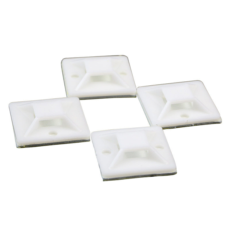 自粘式扎带固定座 定位片吸盘 25*25 500个特价促销布线固定片