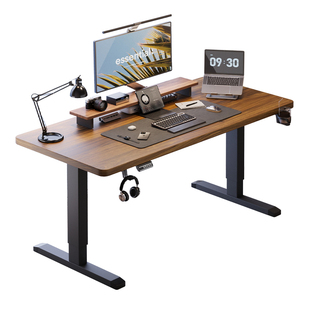 三梦实木电动升降桌家用电脑桌卧室书桌电竞桌子学习办公桌工作台