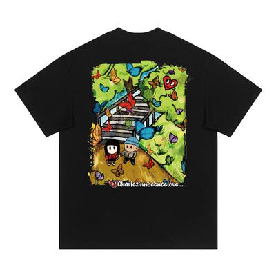 查尔斯桃心蝶园漫步圆领短袖T恤