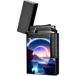 高端男士黄铜商务充气朗声打火机创意定制侧滑轮高档礼物官方正品