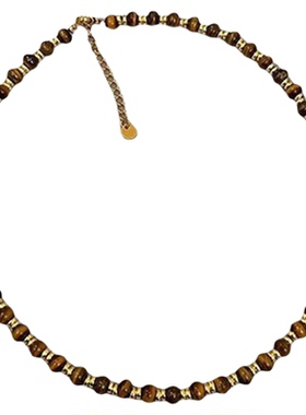 美拉德虎眼石串珠项链