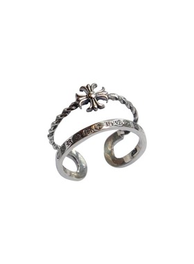 925纯银做旧复古重工黑色戒指