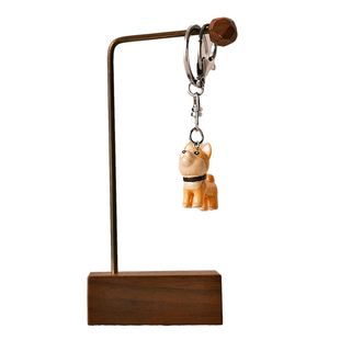 原创迷你卡通秋田犬钥匙扣可爱小狗包挂件汽车钥匙链学生毕业礼物