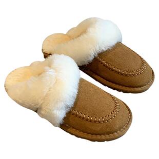 【TFM】拖鞋女外穿平底2CM包头半拖女新款百搭一脚蹬懒人勃肯拖鞋