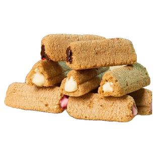 解馋休闲巧克力夹心燕麦能量棒熔岩三角酥金字塔威化夹心饼干零食