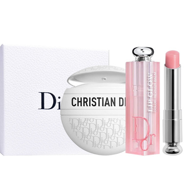 【自营】Dior/迪奥礼盒变色唇膏口红纹多用护手霜套装圣诞送女友