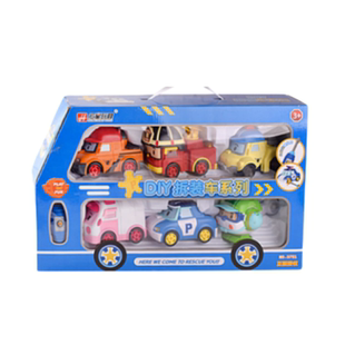 正版poli可拆卸变形汽车男孩变形儿童早教益智安巴拆解珀利玩具车