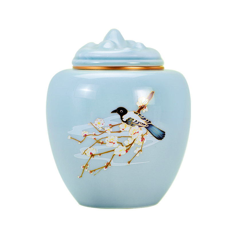 天福茗茶早春龙井茶瓷罐礼盒