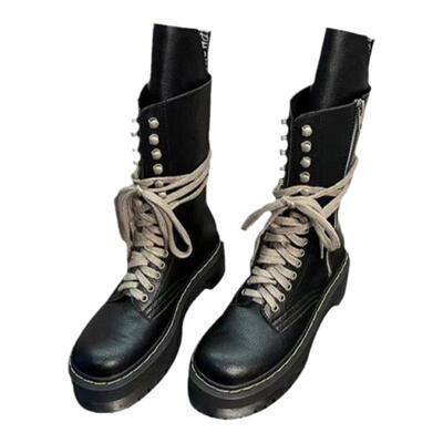 roserose朴彩英马丁靴短靴真皮